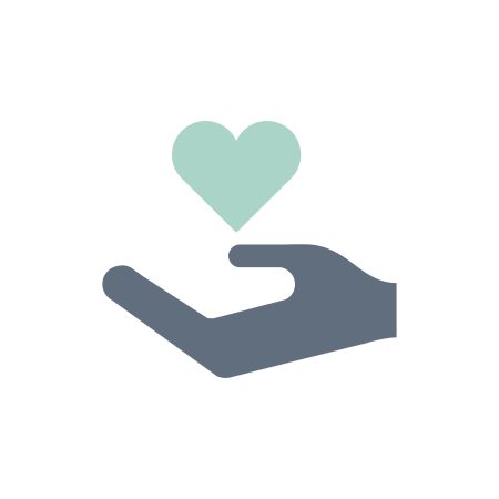Illustration of donation support icons